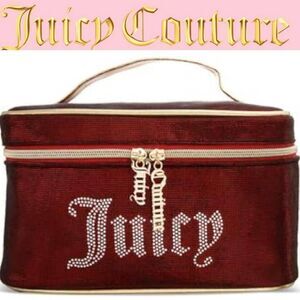 Juicy Couture Rhinestone Logo Zip Around Traincase